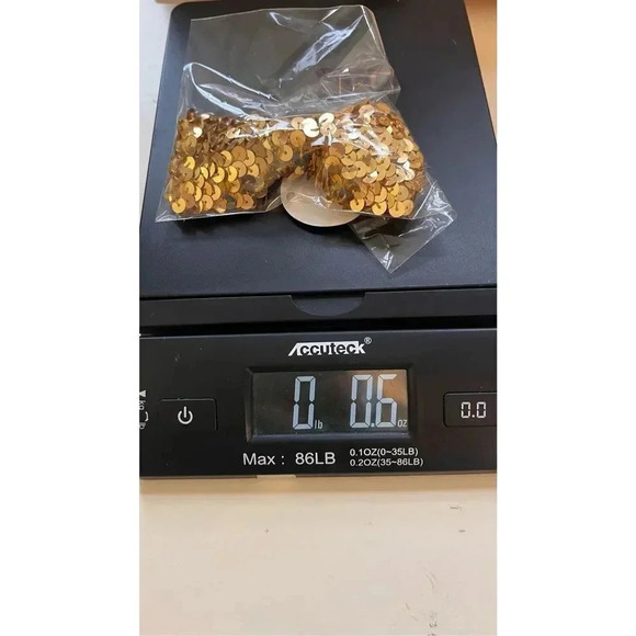 Vintage Retro Gold Sequin Clip on Bow Tie Holidays Festive Accessories - Picture 6 of 7